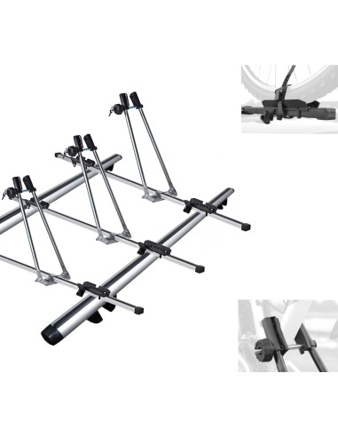 Bagażnik dachowy 120cm + Uchwyt rowerowy + Pas