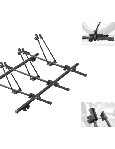 Bagażnik dachowy 120cm + Uchwyt rowerowy + Pas