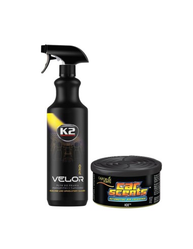 K2 VELOR PRO 1L + zapach California Car Scents Ice